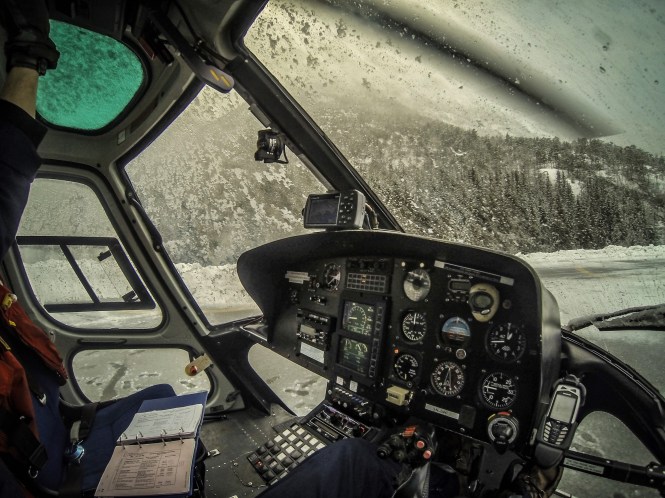 Shutting down after doing som twist-grip checks for our maintenance department.